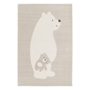 Tappeto per bambini beige/crema, tappeto orsetto