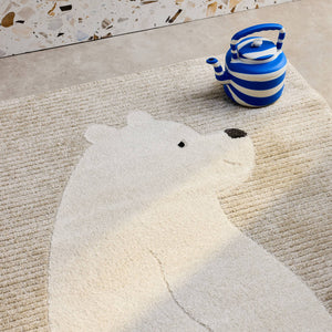 Tappeto per bambini beige/crema, tappeto orsetto