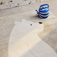 Tappeto per bambini beige/crema, tappeto orsetto