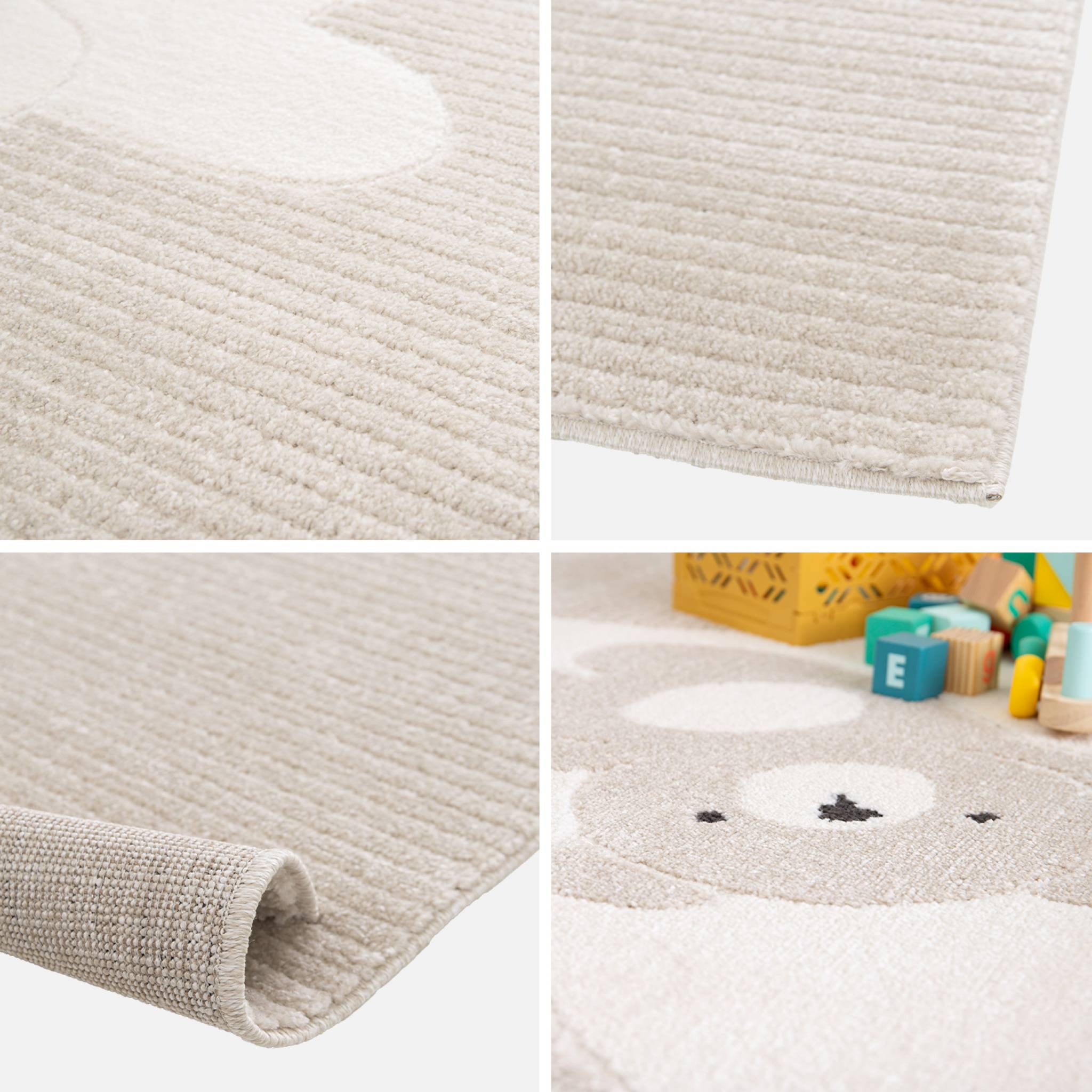 Tappeto per bambini beige/crema, tappeto orsetto