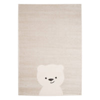 Tappeto per bambini beige/crema, piccolo tappeto con orsetto