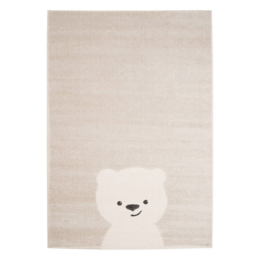 Tappeto per bambini beige/crema, piccolo tappeto con orsetto