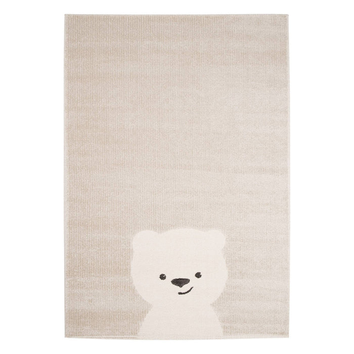Tappeto per bambini beige/crema, piccolo tappeto con orsetto