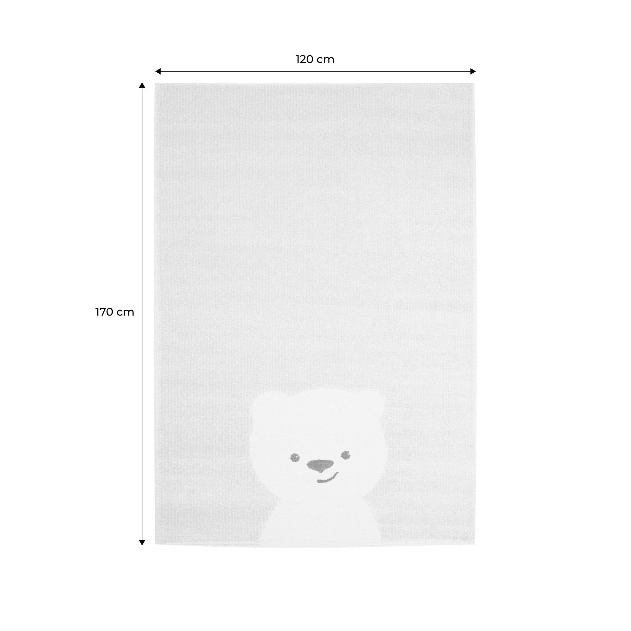 Tappeto per bambini beige/crema, piccolo tappeto con orsetto