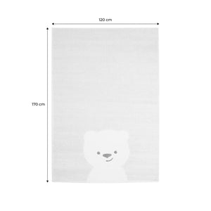 Tappeto per bambini beige/crema, piccolo tappeto con orsetto