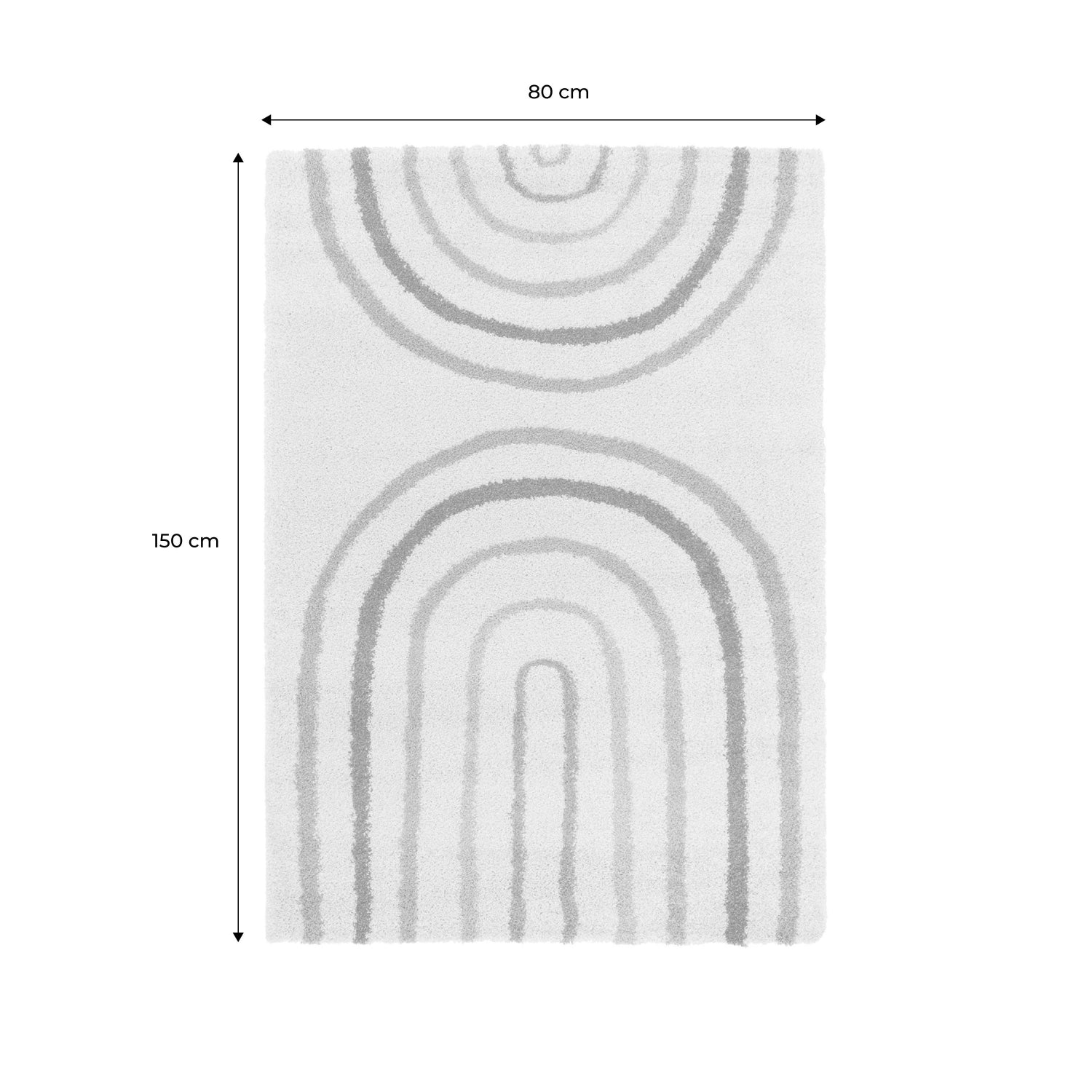 Tappeto per bambini con arcobaleno, tappeto per interni color crema e