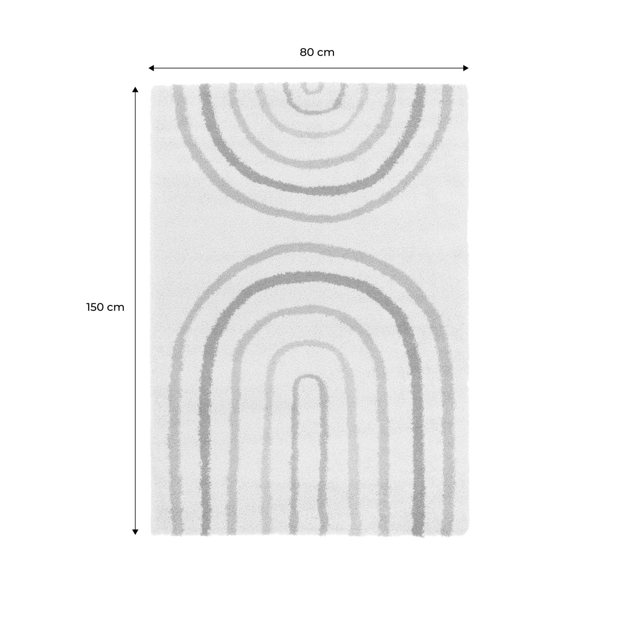 Tappeto per bambini con arcobaleno, tappeto per interni color crema e