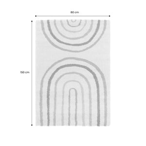 Tappeto per bambini con arcobaleno, tappeto per interni color crema e