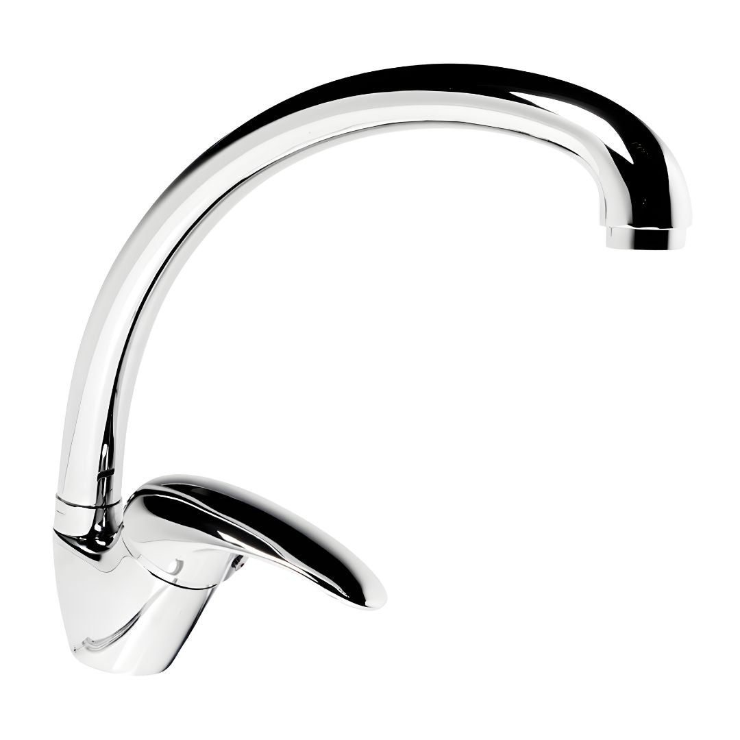 Miscelatore monoforo ottone per lavello cucina maiorca erogazione orientabile *** finitura- cromo lucido, confezione 1