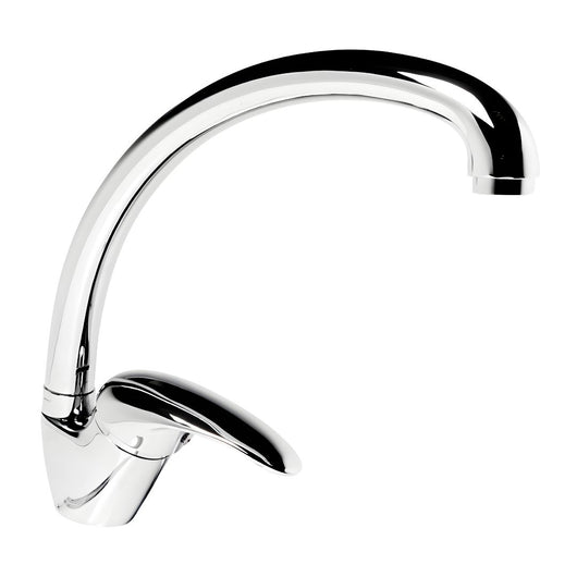 Miscelatore monoforo ottone per lavello cucina maiorca erogazione orientabile *** finitura- cromo lucido, confezione 1