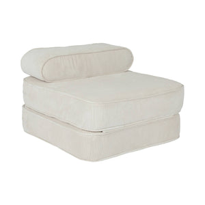 Poltrona per bambini in velluto a coste pieghevole, marrone naturale