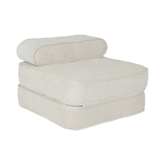 Poltrona per bambini in velluto a coste pieghevole, marrone naturale