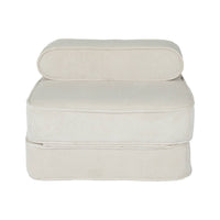 Poltrona per bambini in velluto a coste pieghevole, marrone naturale