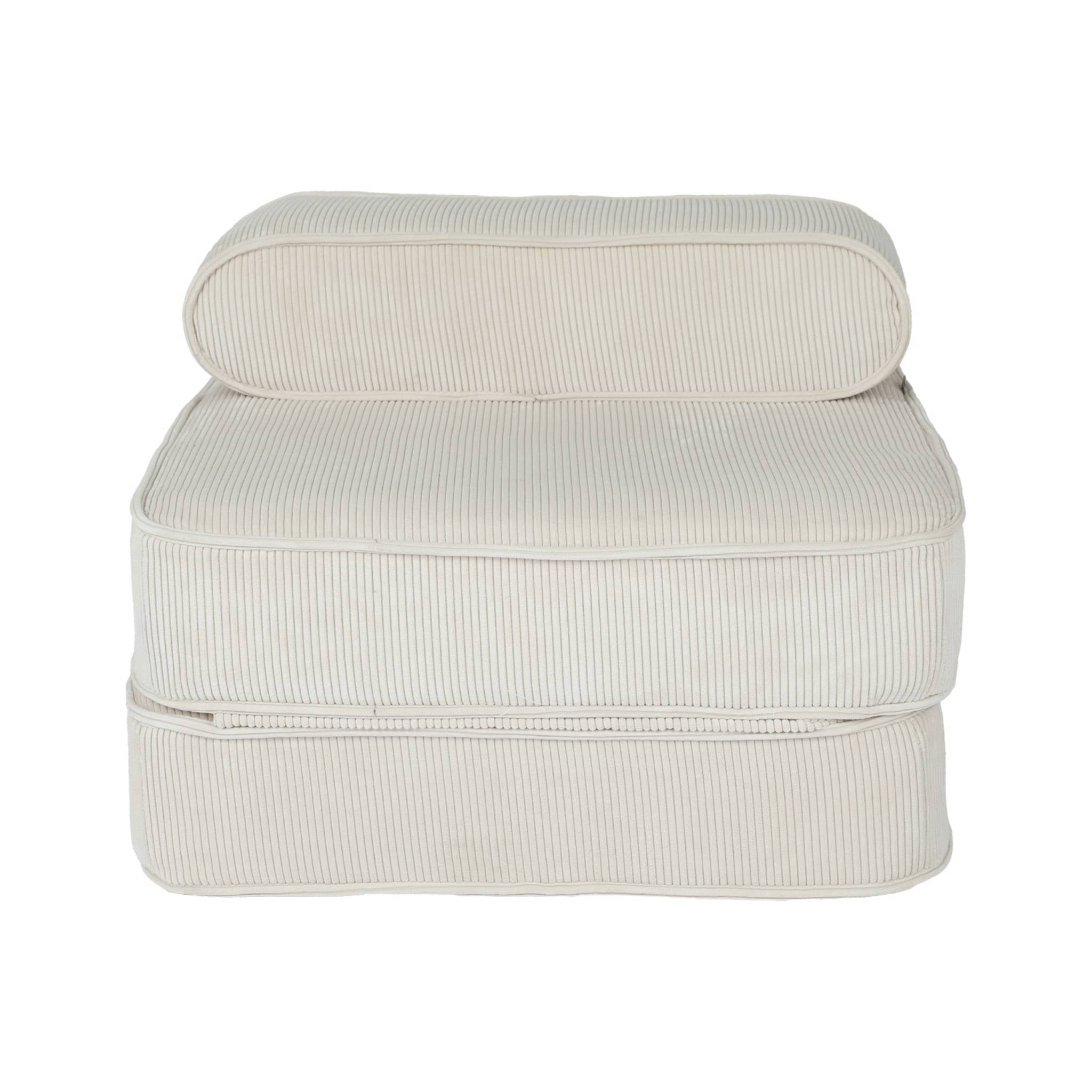 Poltrona per bambini in velluto a coste pieghevole, marrone naturale