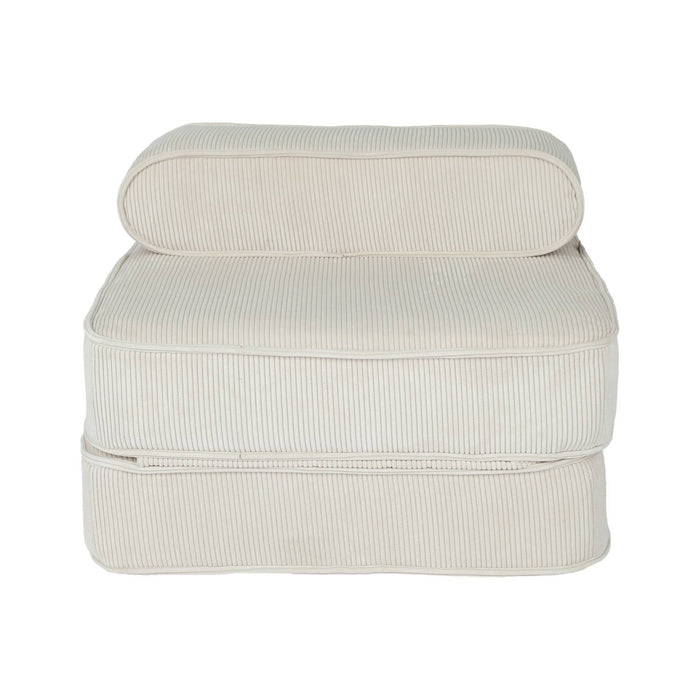 Poltrona per bambini in velluto a coste pieghevole, marrone naturale