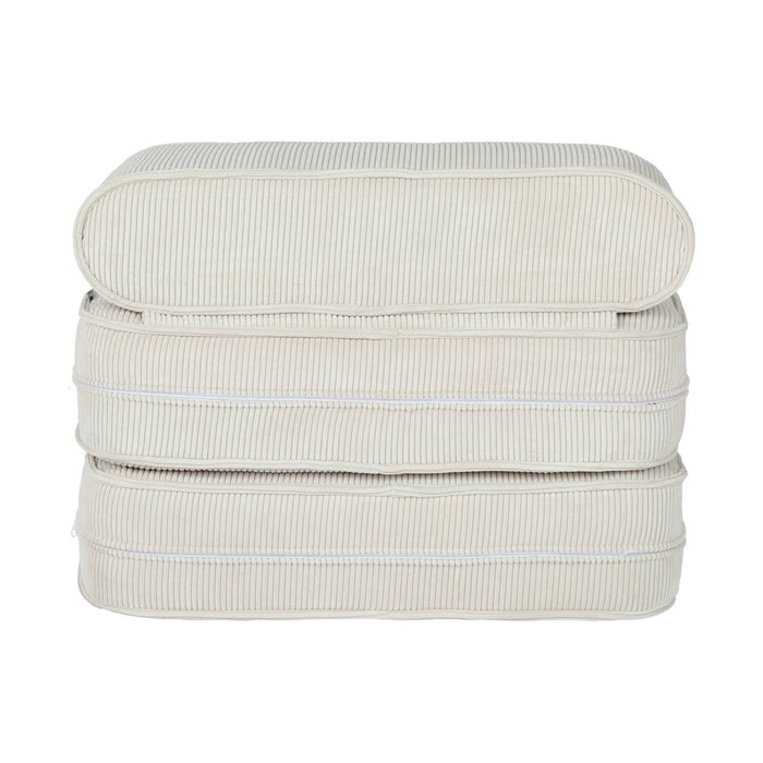 Poltrona per bambini in velluto a coste pieghevole, marrone naturale