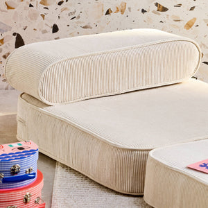 Poltrona per bambini in velluto a coste pieghevole, marrone naturale