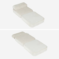 Poltrona per bambini in velluto a coste pieghevole, marrone naturale