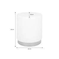 Sgabello scandinavo bouclé, bianco