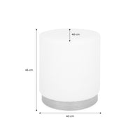 Sgabello scandinavo bouclé, bianco