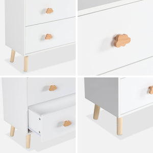 Cassettone per bambini, 3 cassetti, bianco