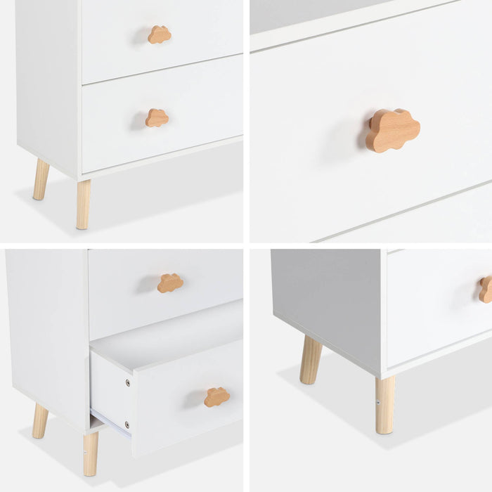 Cassettone per bambini, 3 cassetti, bianco