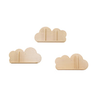 Mensole da parete nuvole per la cameretta dei bambini, set di 3,