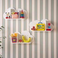 Mensole da parete nuvole per la cameretta dei bambini, set di 3,