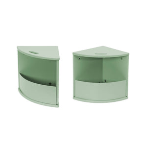 Tavolo con ardesia e 4 sedie con contenitore per bambini, verde