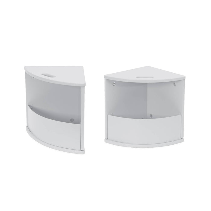 Tavolo con ardesia e 4 sedie con contenitore per bambini, bianco