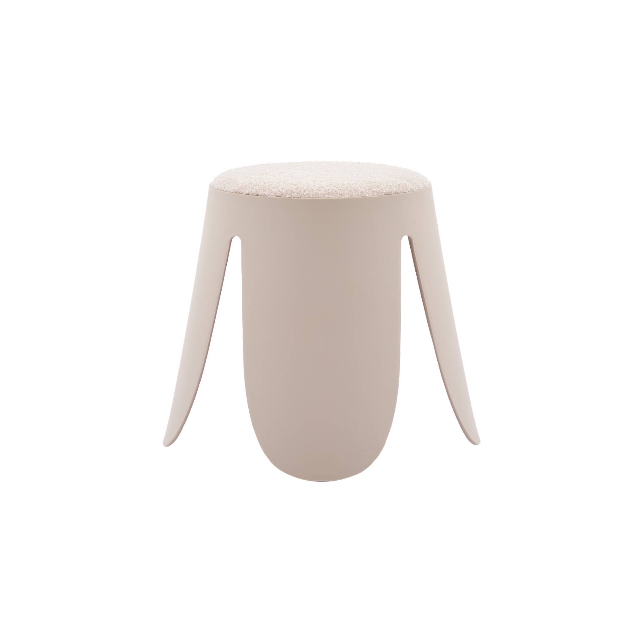 Sgabello impilabile per bambini in bouclé testurizzato, set di 2,