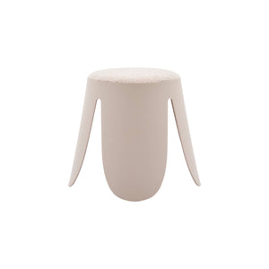 Sgabello impilabile per bambini in bouclé testurizzato, set di 2,