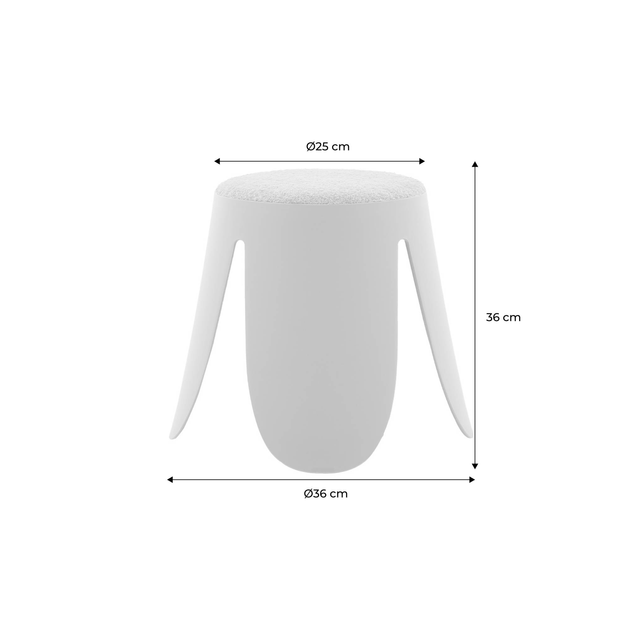 Sgabello impilabile per bambini in bouclé testurizzato, set di 2, rosa