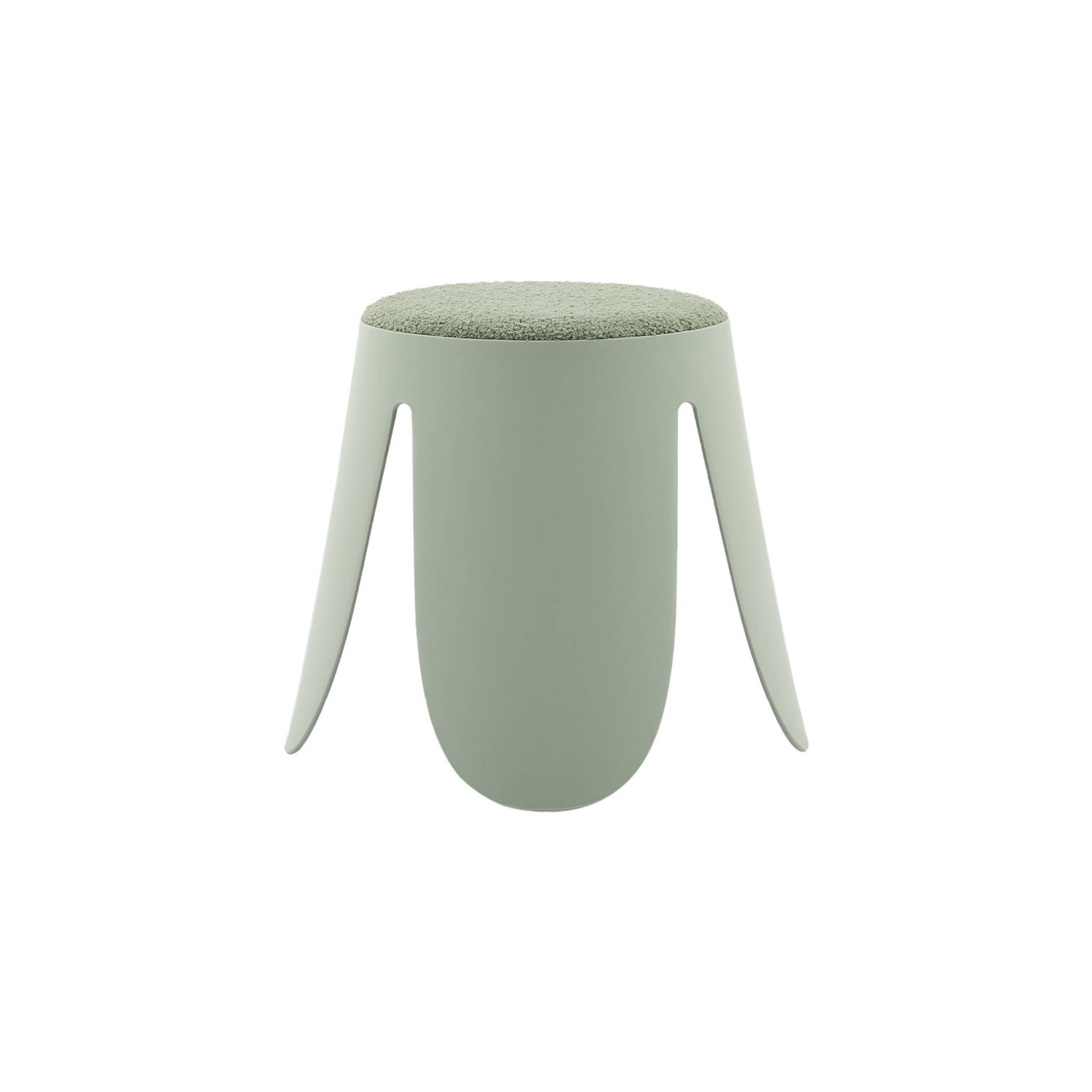 Sgabello impilabile per bambini in bouclé testurizzato, set di 2,