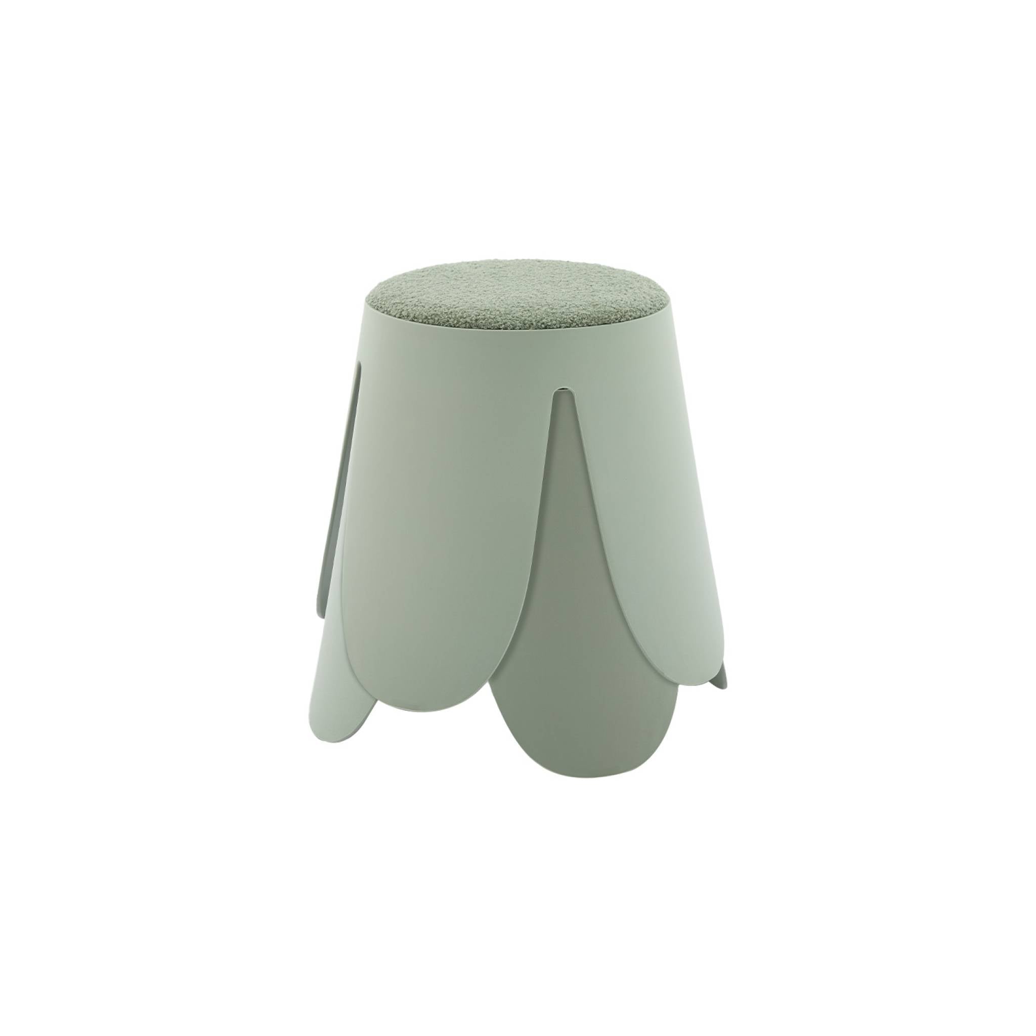 Sgabello impilabile per bambini in bouclé testurizzato, set di 2,