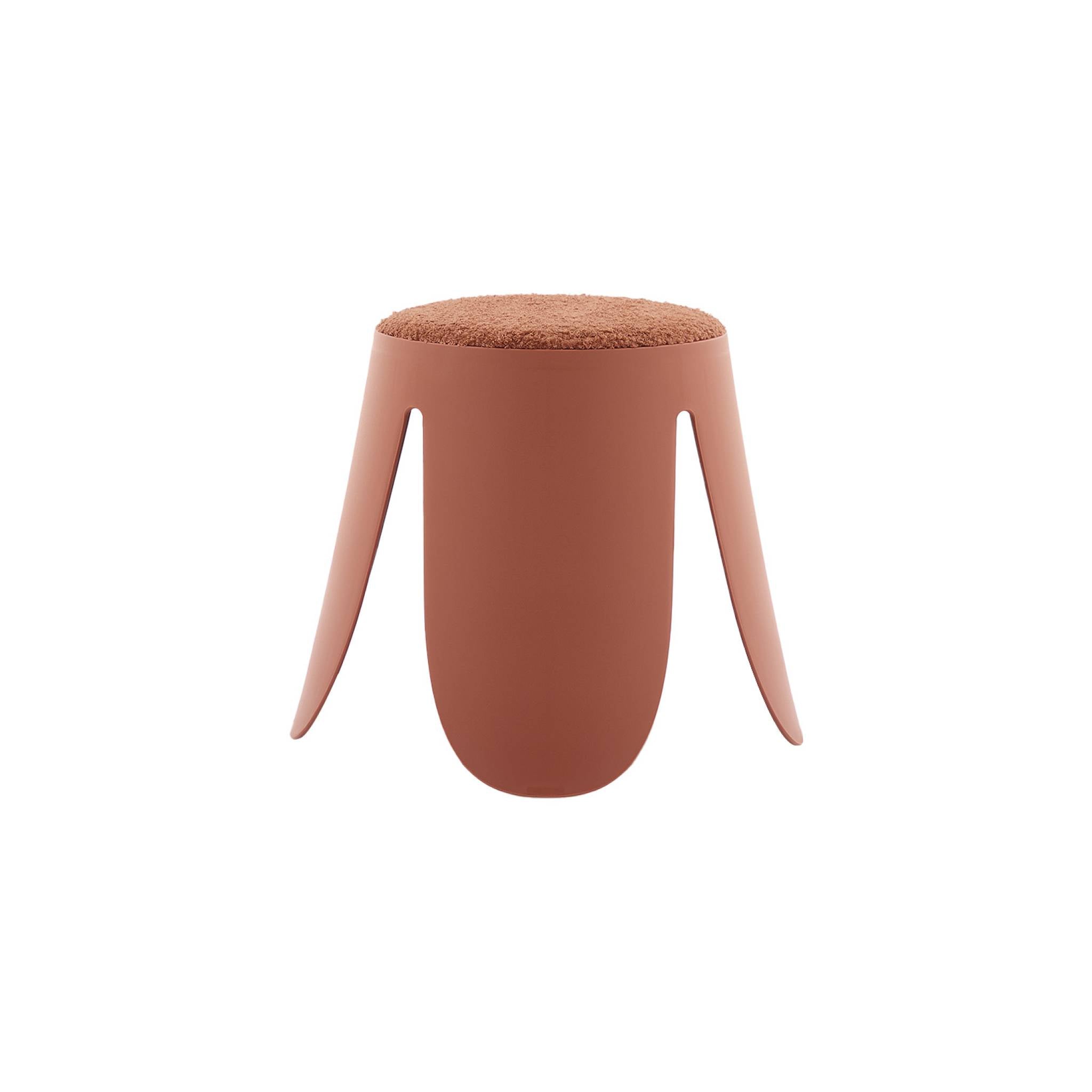 Sgabello impilabile per bambini in bouclé testurizzato, set di 2,