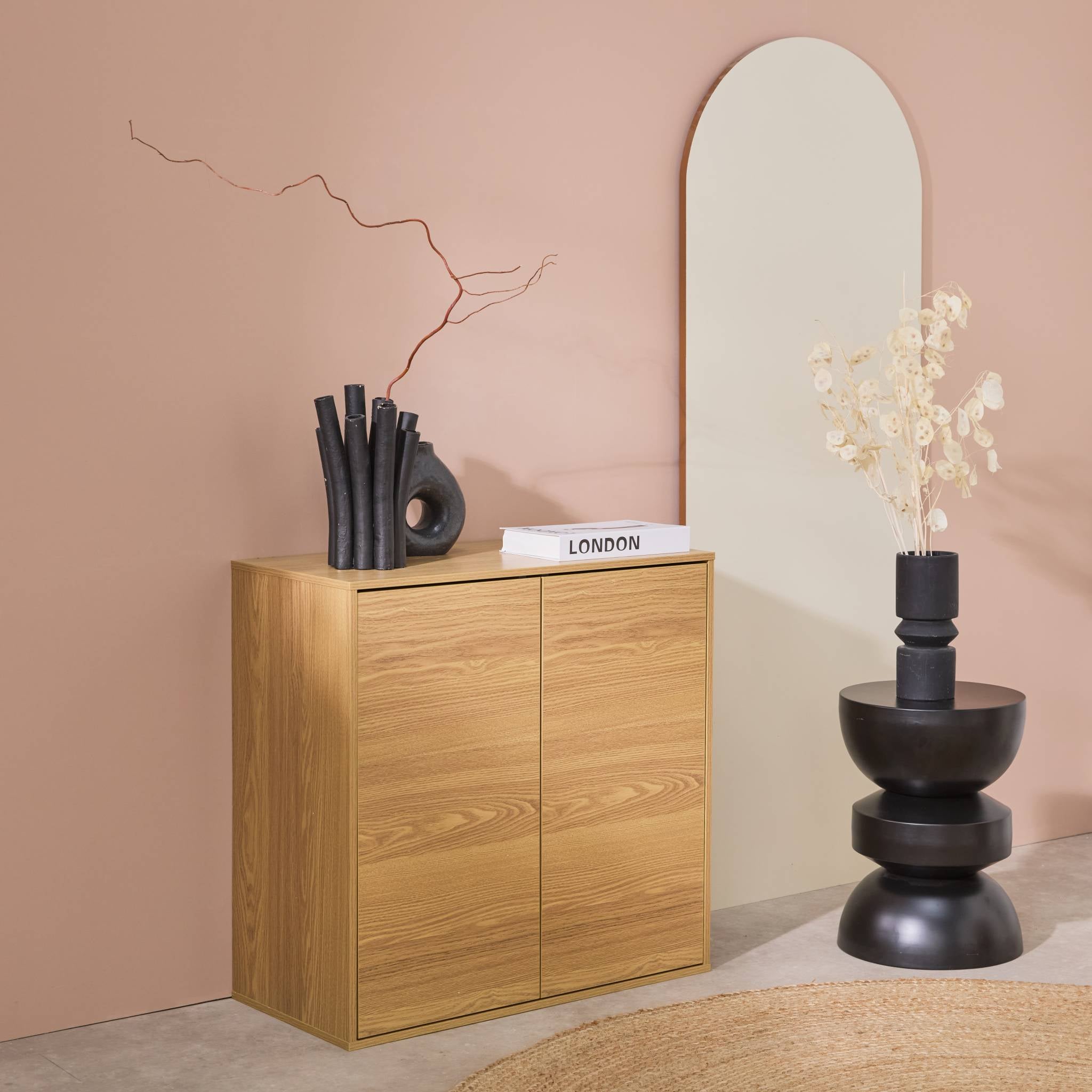 Modulo di stoccaggio con 2 porte, 70cm, quercia