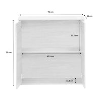 Modulo di stoccaggio con 2 porte, 70cm, quercia