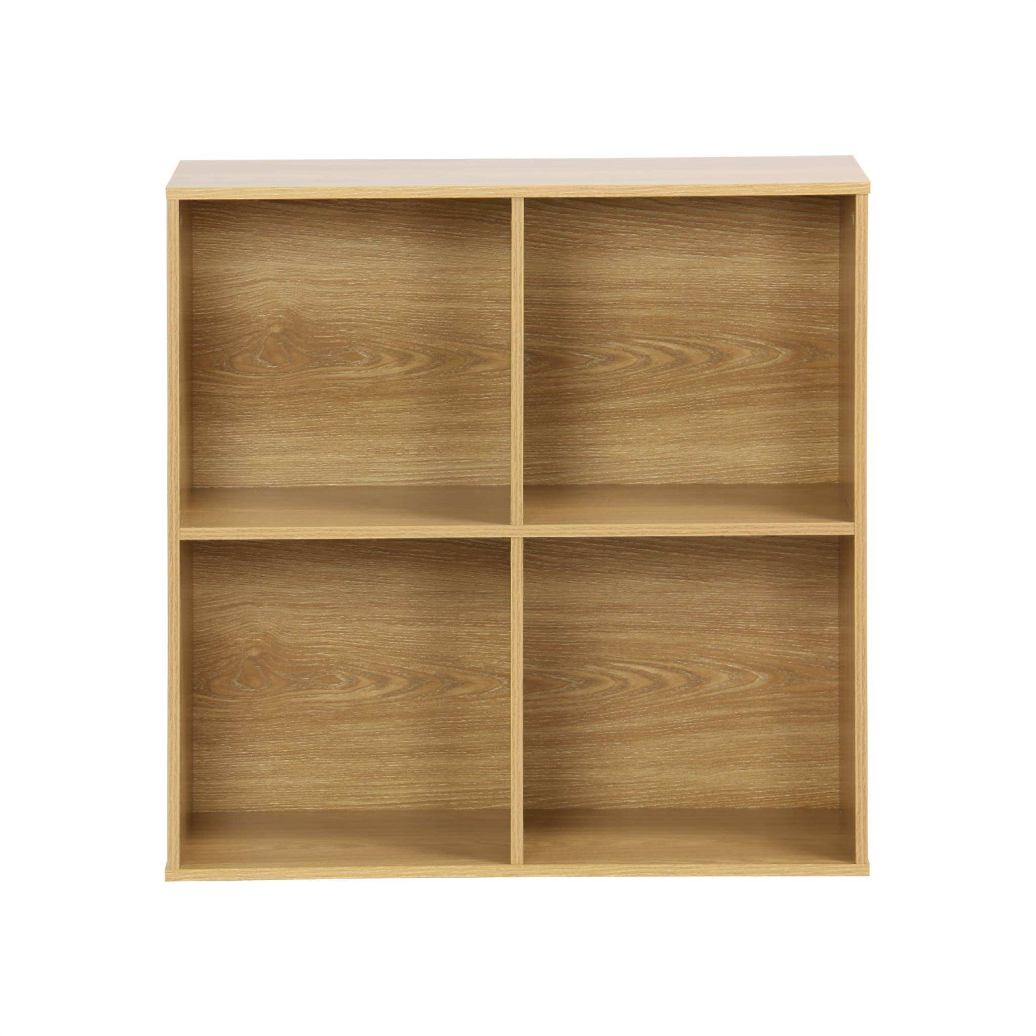 Scaffale, biblioteca, modulo di stoccaggio decorativo in legno 4