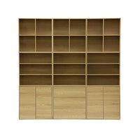 Scaffale, biblioteca, modulo di stoccaggio decorativo in legno 4