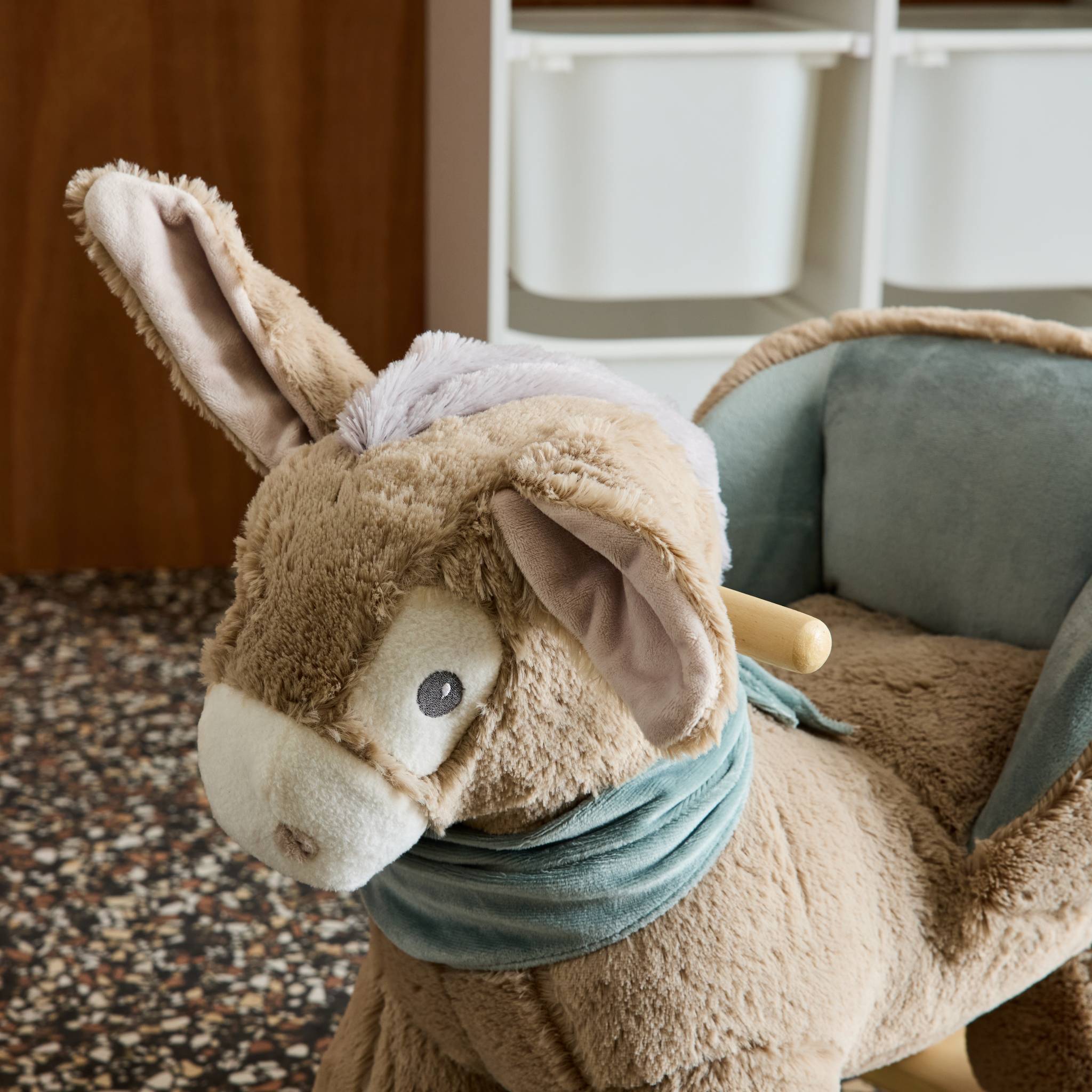 Sedia a dondolo asino per bambini, bianco