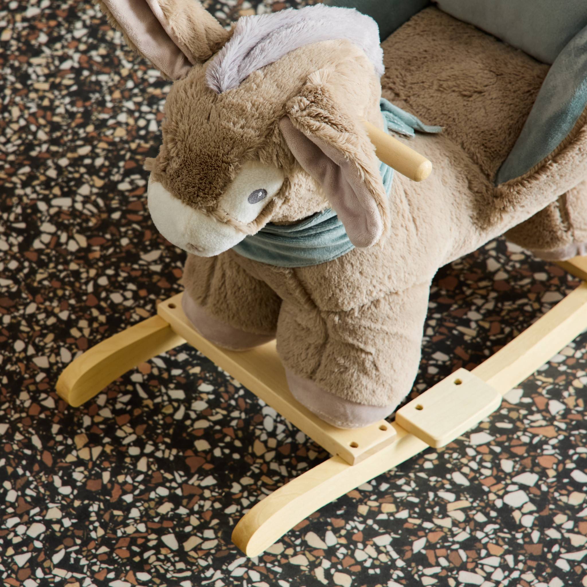 Sedia a dondolo asino per bambini, bianco