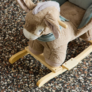 Sedia a dondolo asino per bambini, bianco