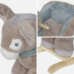 Sedia a dondolo asino per bambini, bianco