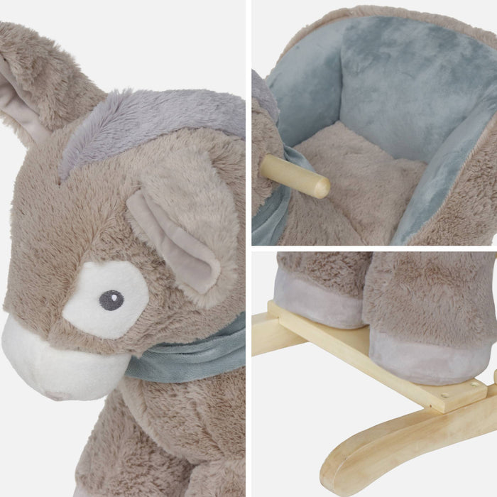 Sedia a dondolo asino per bambini, bianco