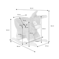 Sedia a dondolo asino per bambini, bianco