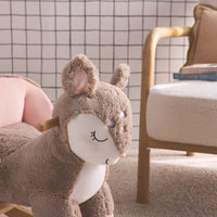 Cerbiatto a dondolo per bambini, beige