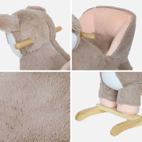 Cerbiatto a dondolo per bambini, beige