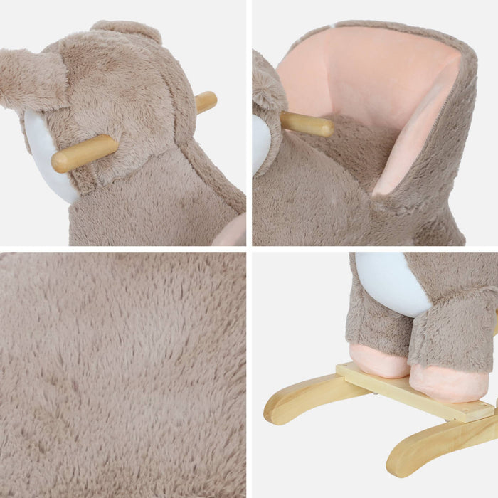 Cerbiatto a dondolo per bambini, beige
