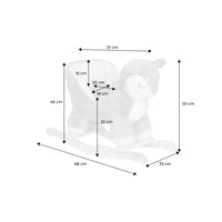 Cerbiatto a dondolo per bambini, beige